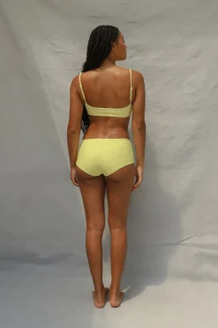Toast Swim Boyshort Bikini Bottom - Lemon Fizz Wave