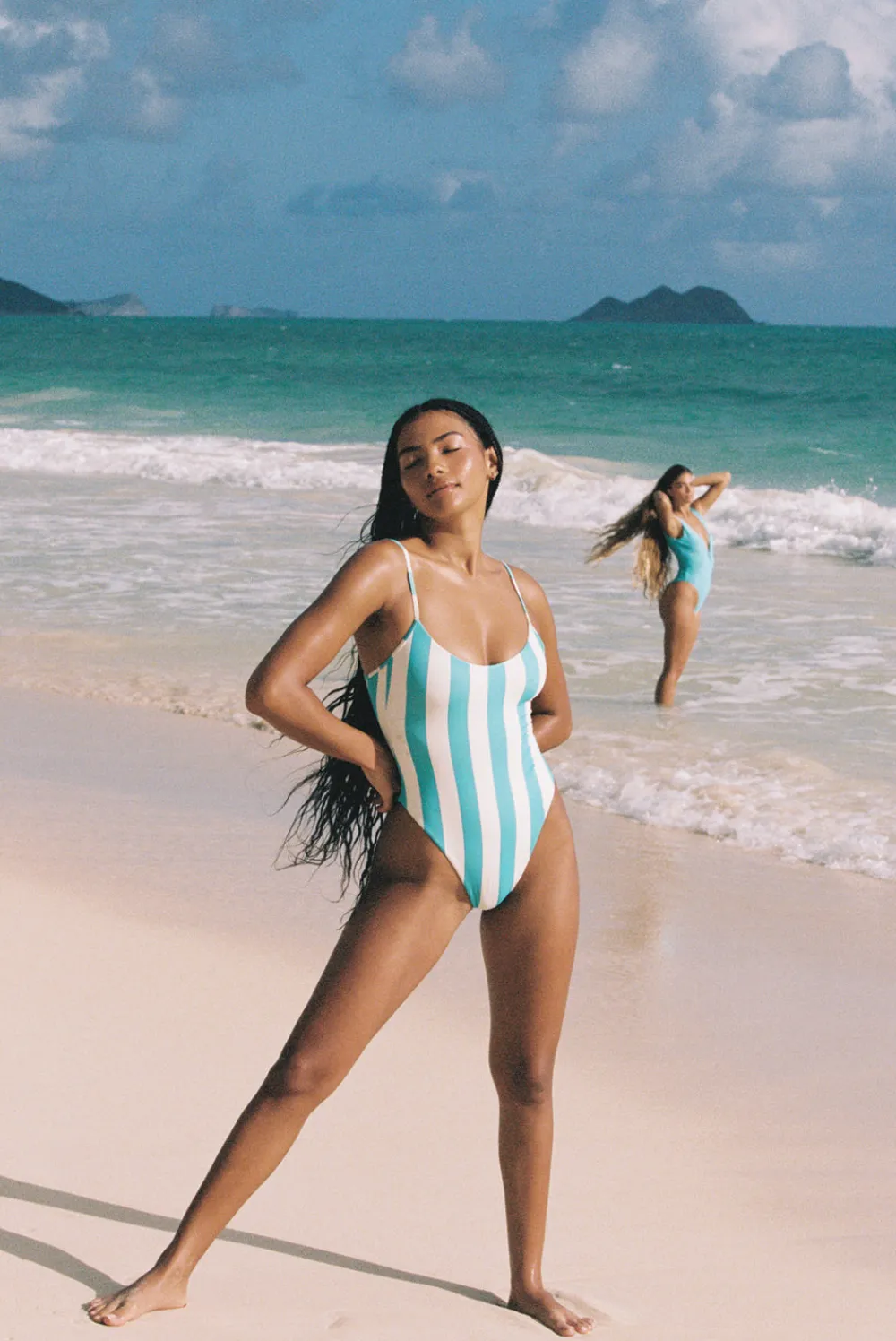 Toast Swim High Cut One Piece - Capri Cabana Stripe