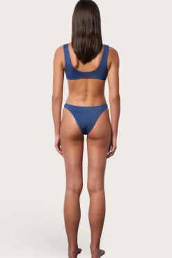 Toast Swim High Hip Bikini Bottom - Abyss Shimmer
