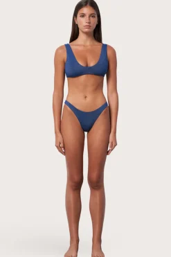 Toast Swim Scoop Bikini Top - Abyss Shimmer