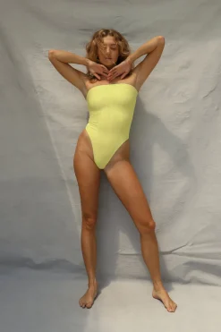 Toast Swim Tube One Piece Swimsuit - Lemon Fizz Wave